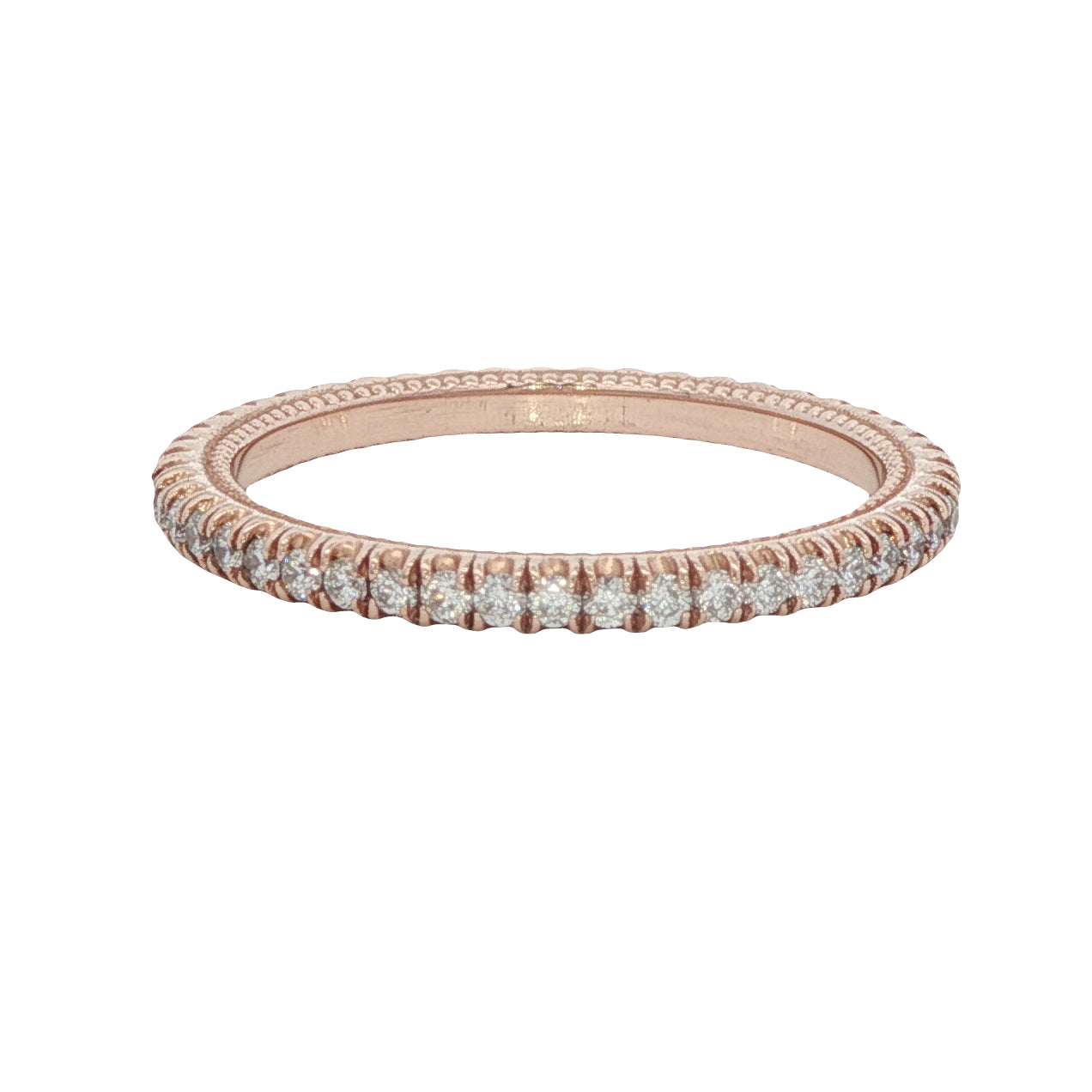 Tom Mathis Designs 14K Rose Gold Lab-created Diamond Eternity Band