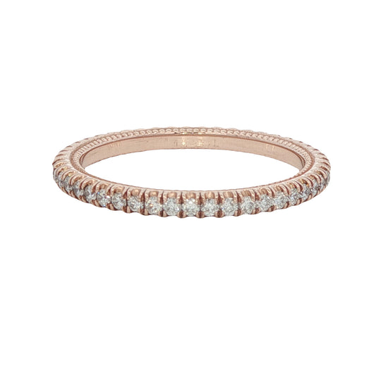 Tom Mathis Designs 14K Rose Gold Lab-created Diamond Eternity Band