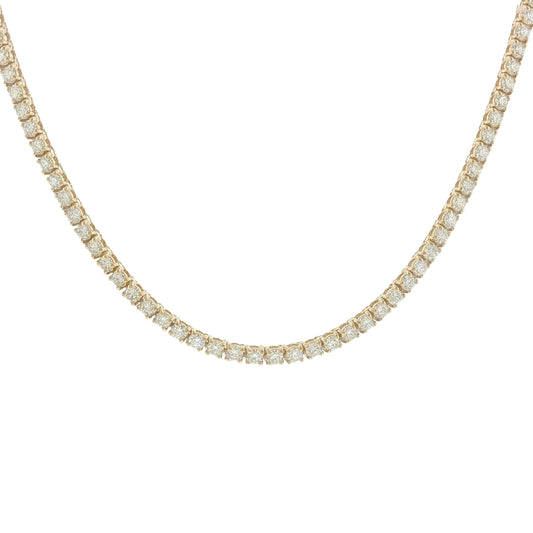 14K Gold 5.53CT Diamond Tennis Necklace