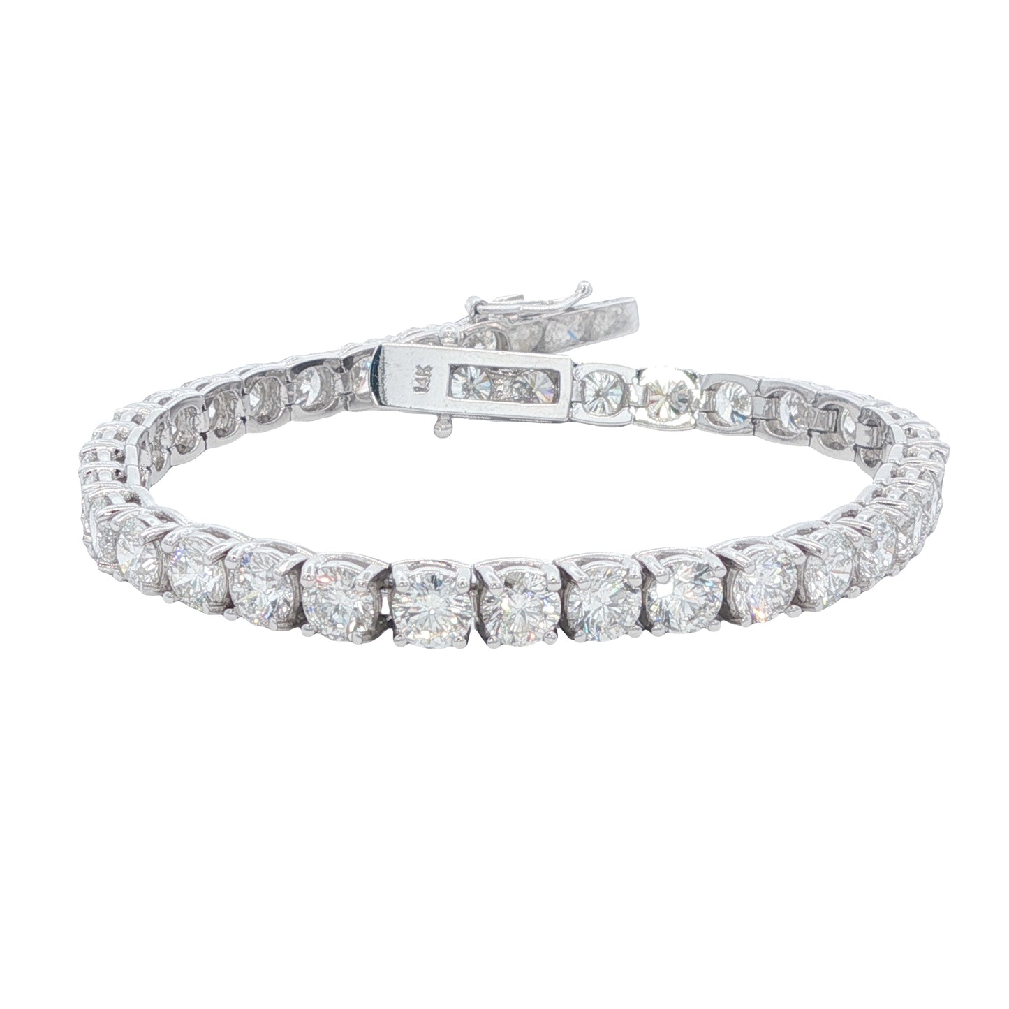 14K White Gold 15.06CT Diamond Tennis Bracelet