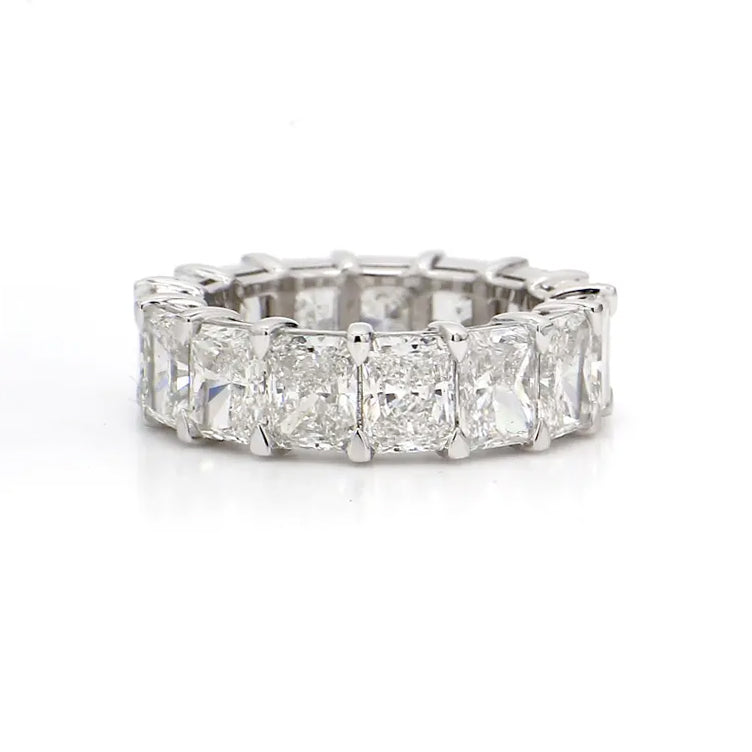 14K 7.34CT Radiant Cut Lab-Created Diamond Eternity Band