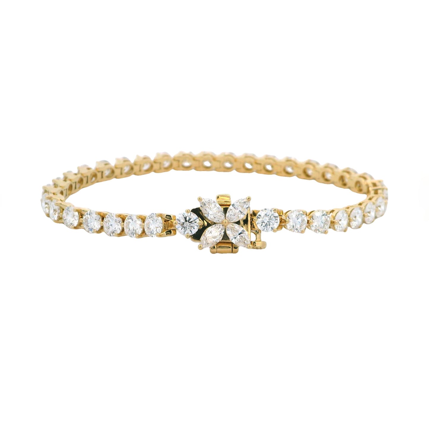 14K 10.65CT Lab-Created Diamond Tennis Bracelet