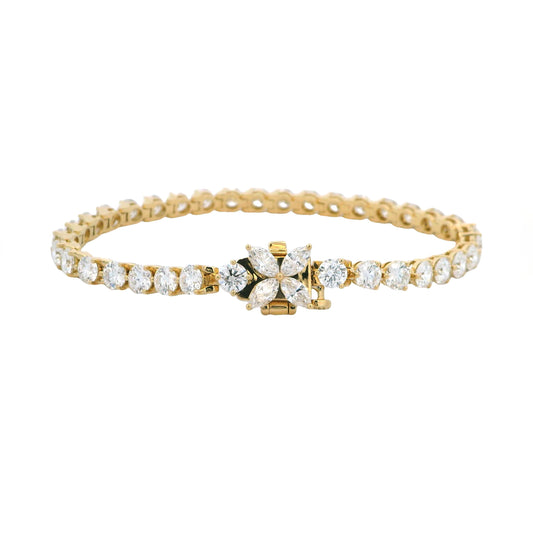 14K 10.65CT Lab-Created Diamond Tennis Bracelet