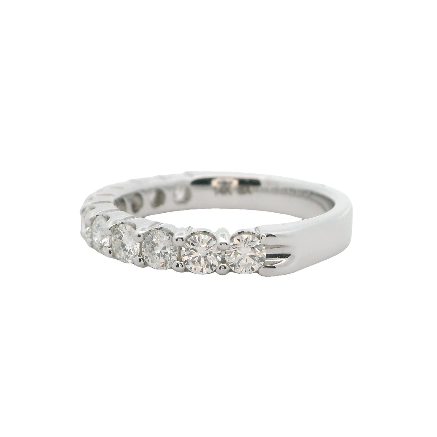 14K White Gold 1.0CtW Diamond Band