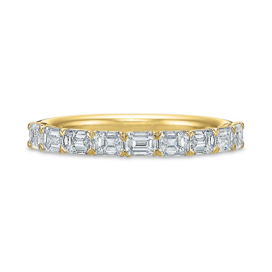 18K Yellow Gold 1.05Ct Emerald Cut Diamond Band
