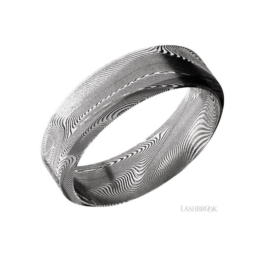 Lashbrook Designs Damascus Wedding Band