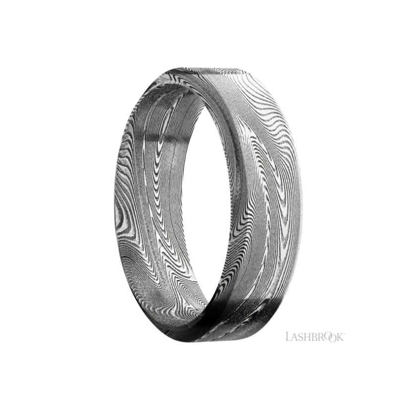 Lashbrook Designs Damascus Wedding Band