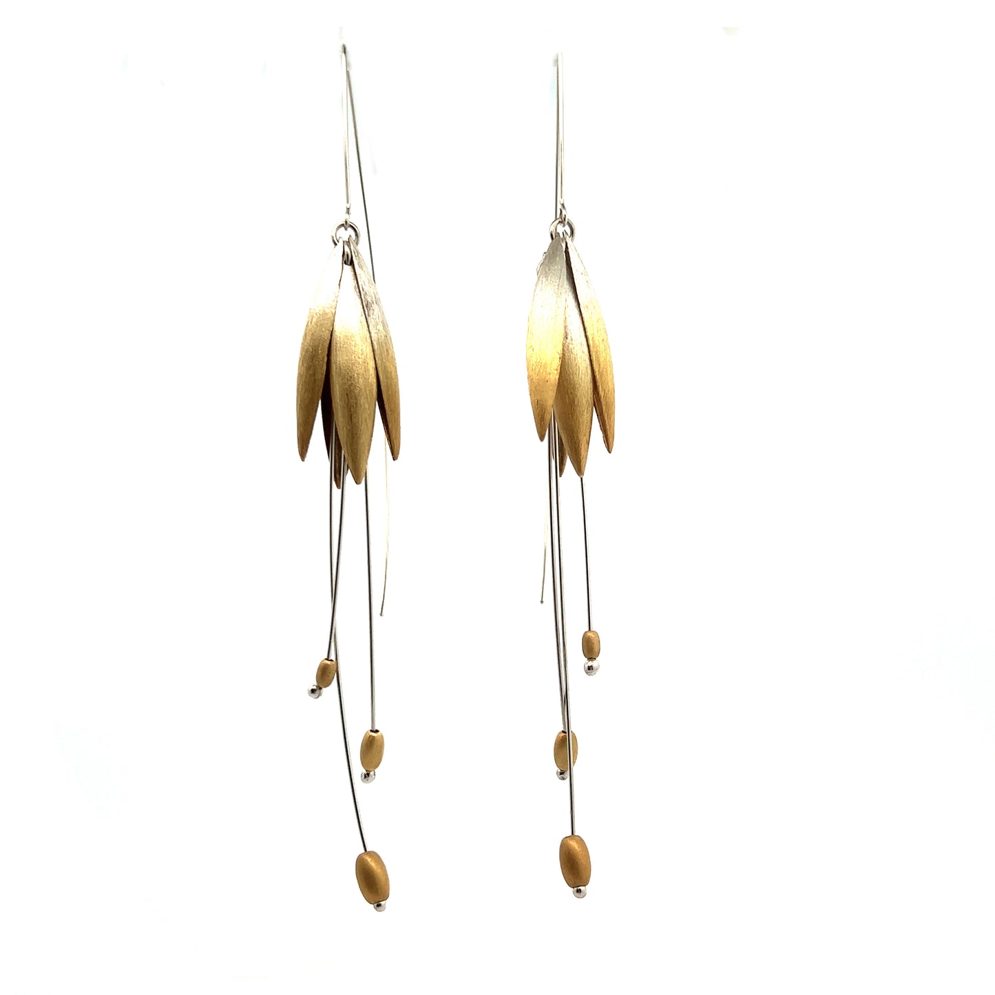 Mysterium Collection Sterling Silver Gold Ombré Earrings (lg)