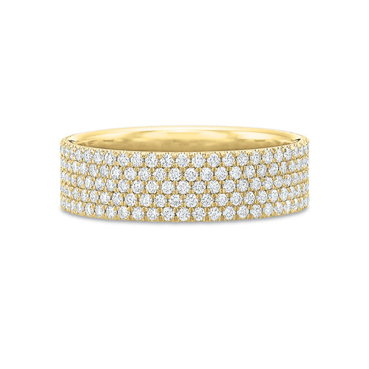 14K Yellow Gold Diamond Pave Band