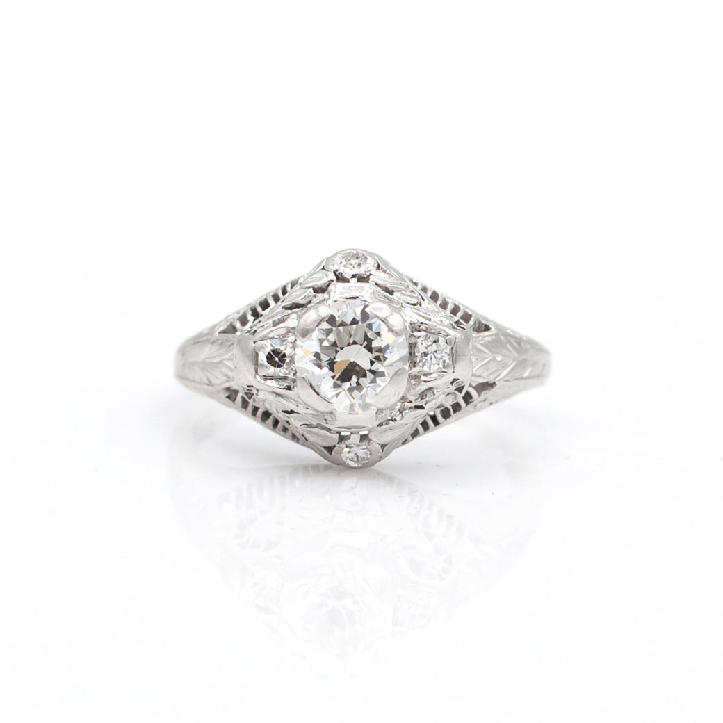 Estate Collection Platinum Diamond Ring