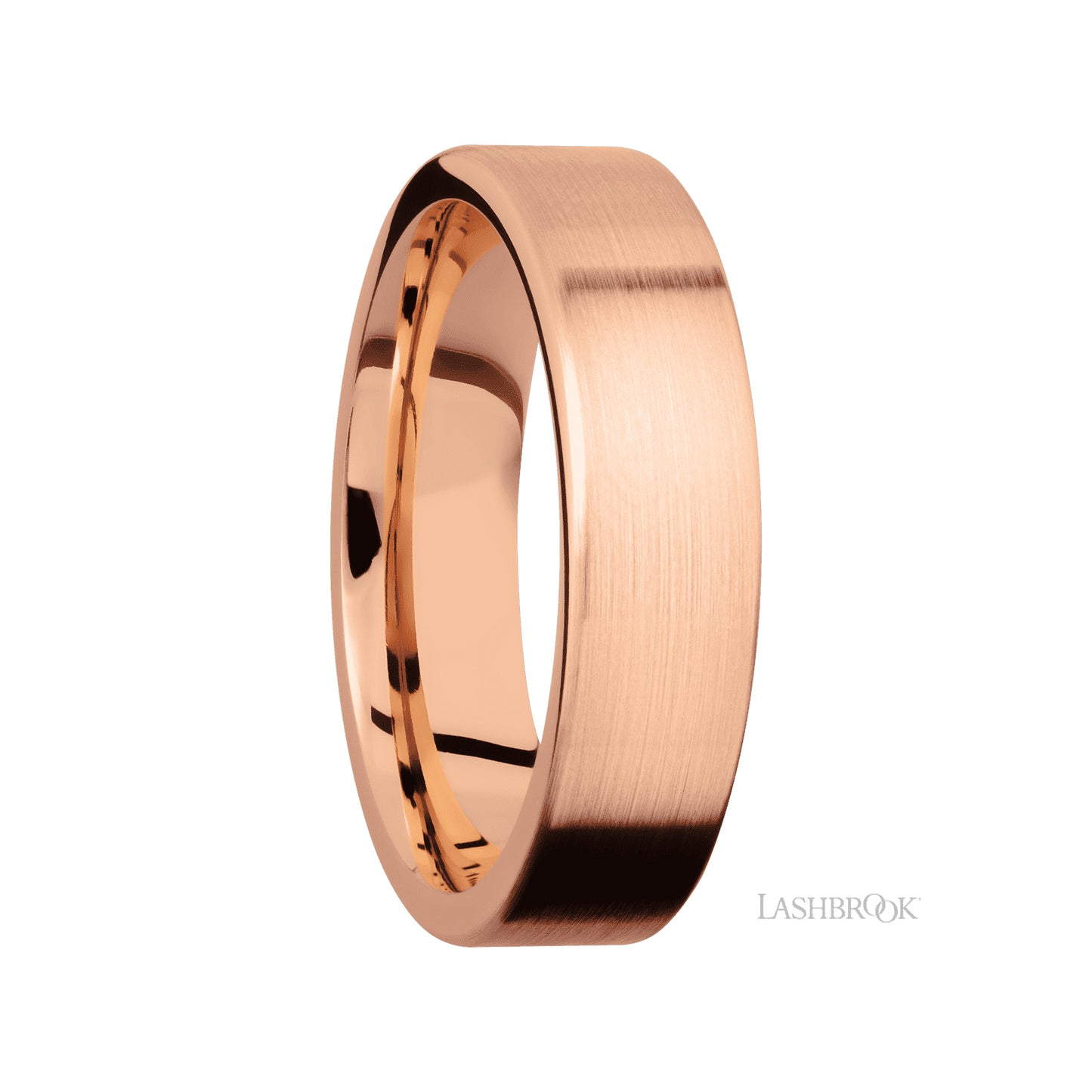 14k Rose Gold 6mm Flat Band