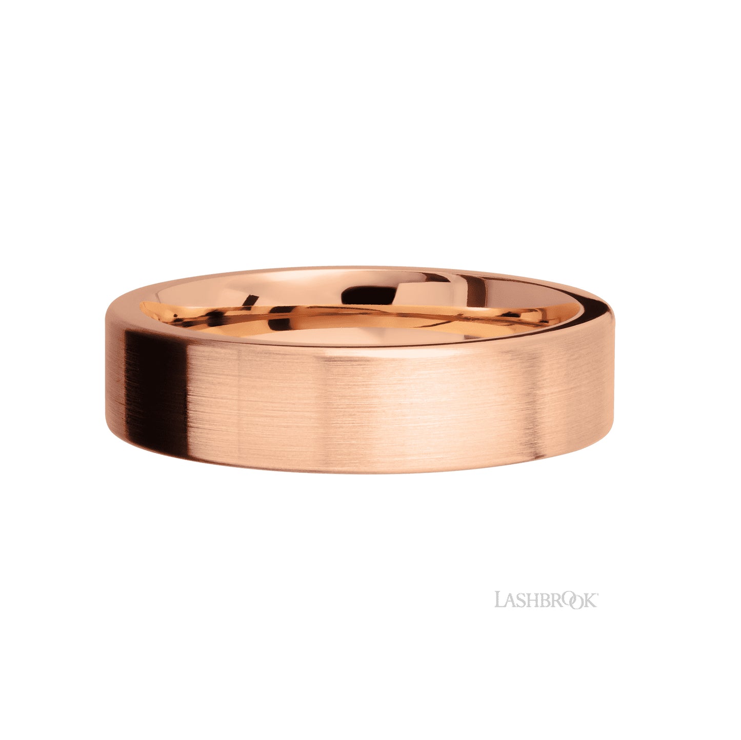 14k Rose Gold 6mm Flat Band