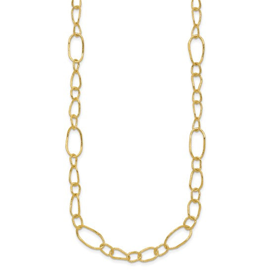 14K Gold Oval Link Necklace