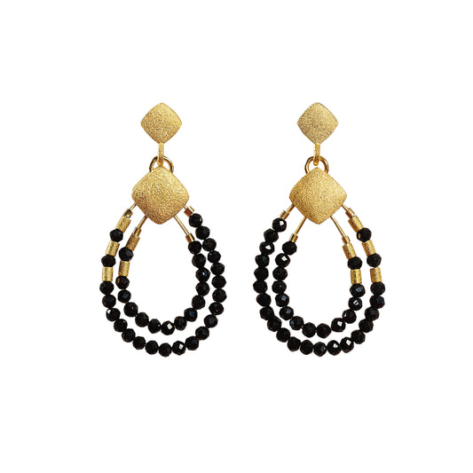 Bernd Wolf Collection "Climini" Black Spinel Earrings