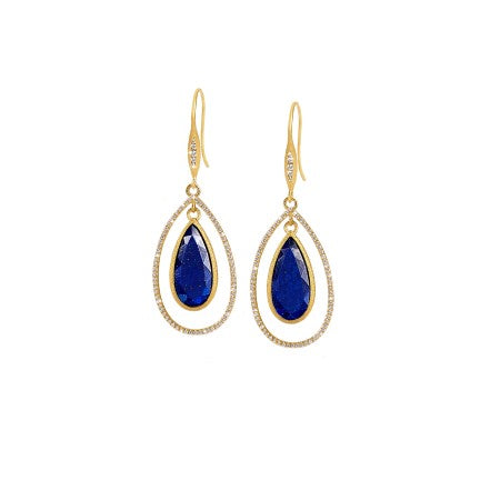 Bernd Wolf Collection "Venezo" Blue Lapis Earrings (Lg)