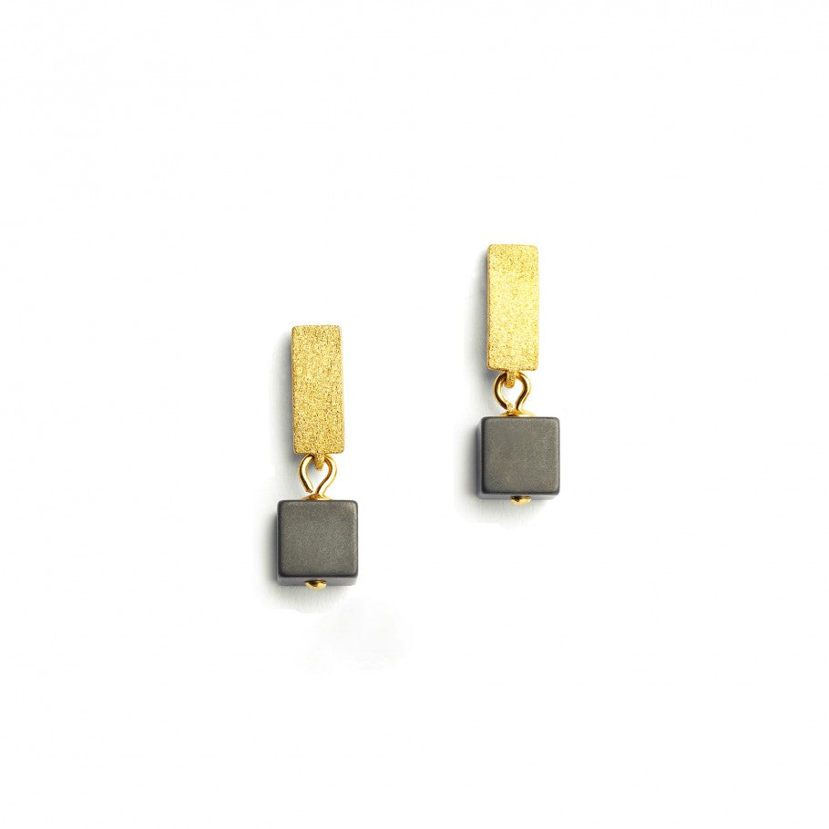 Bernd Wolf Collection "Cubelli" Hematite Earrings