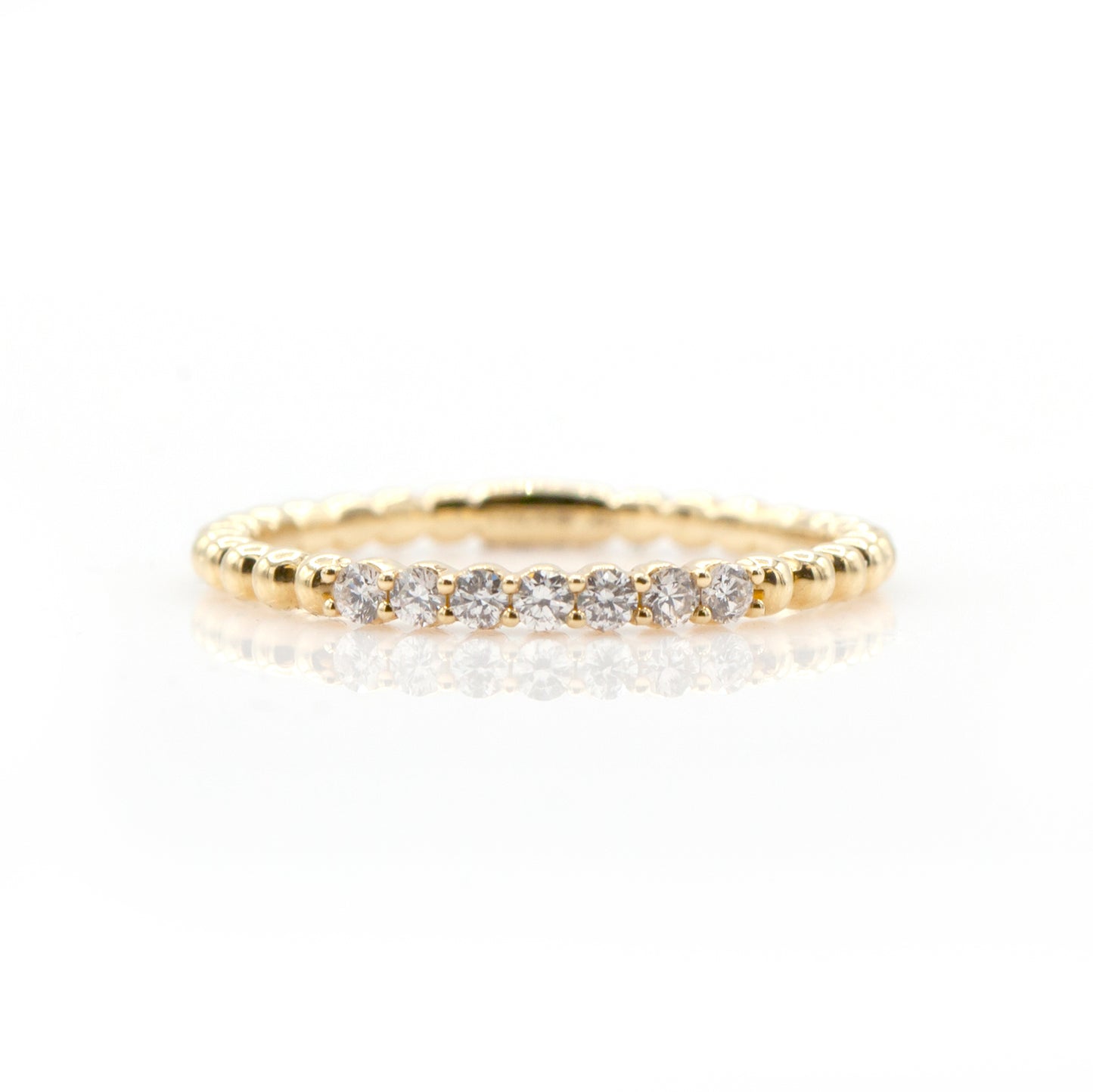 14K Yellow Gold Petite Diamond Ring