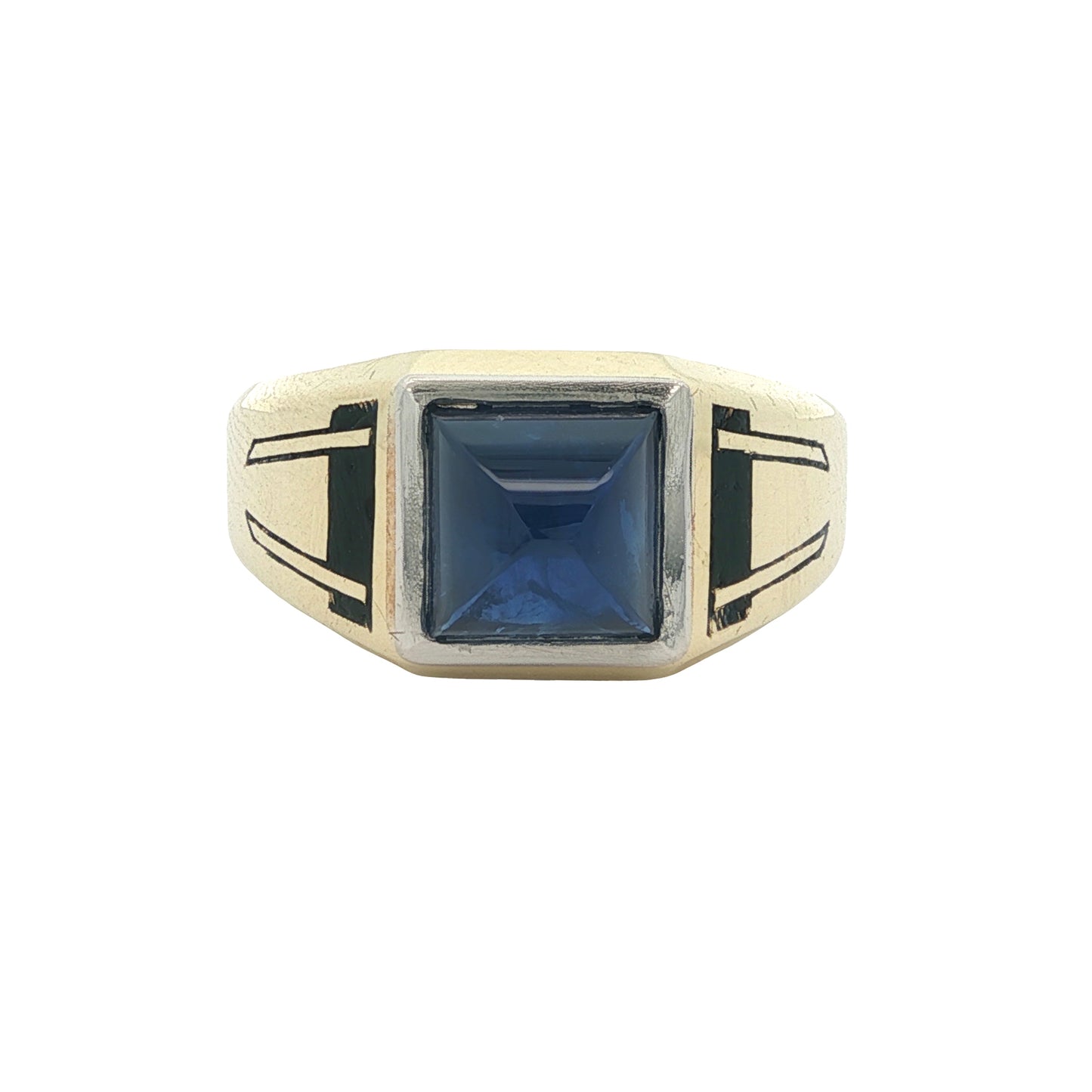 Estate Collection 1920's 5ct Cabochon Sapphire Men's Ring