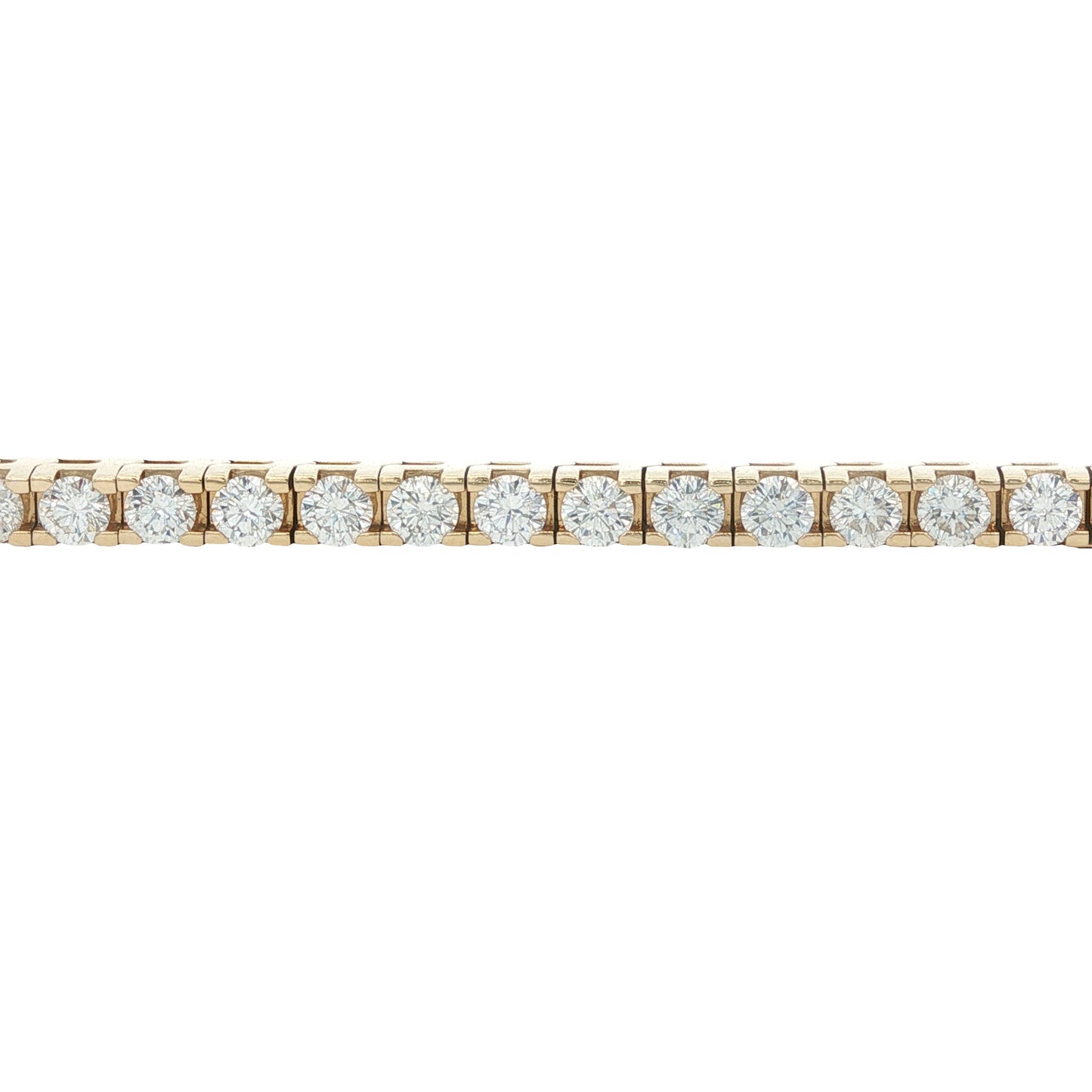 14K Yellow Gold 6.10CT Diamond Tennis Bracelet