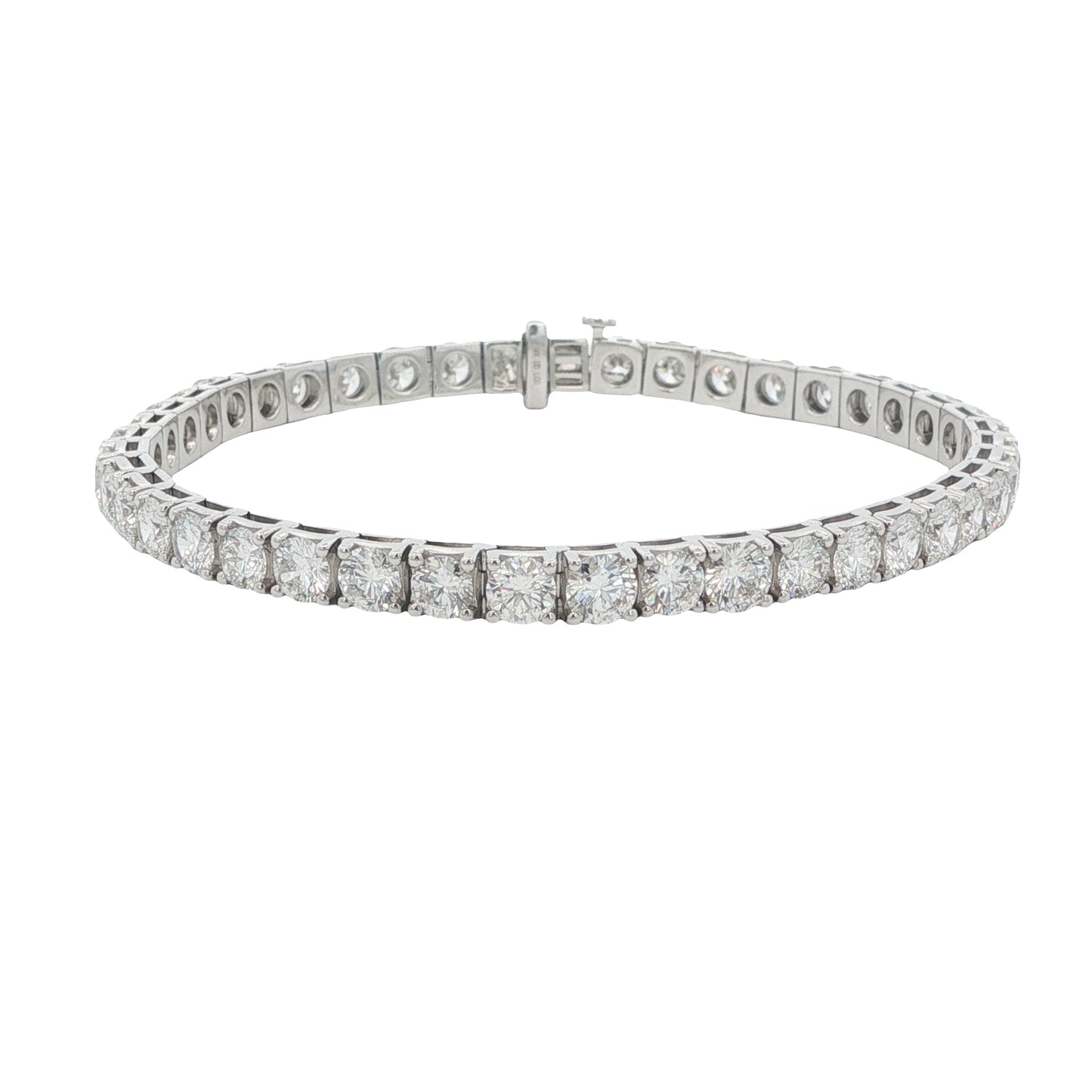 14K White Gold 14.07CT Lab-Created Diamond Tennis Bracelet