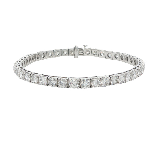 14K White Gold 14.07CT Lab-Created Diamond Tennis Bracelet