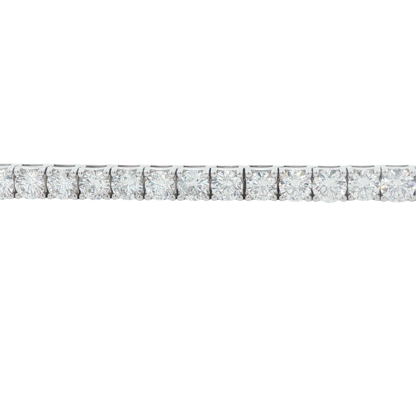 14K White Gold 14.07CT Lab-Created Diamond Tennis Bracelet