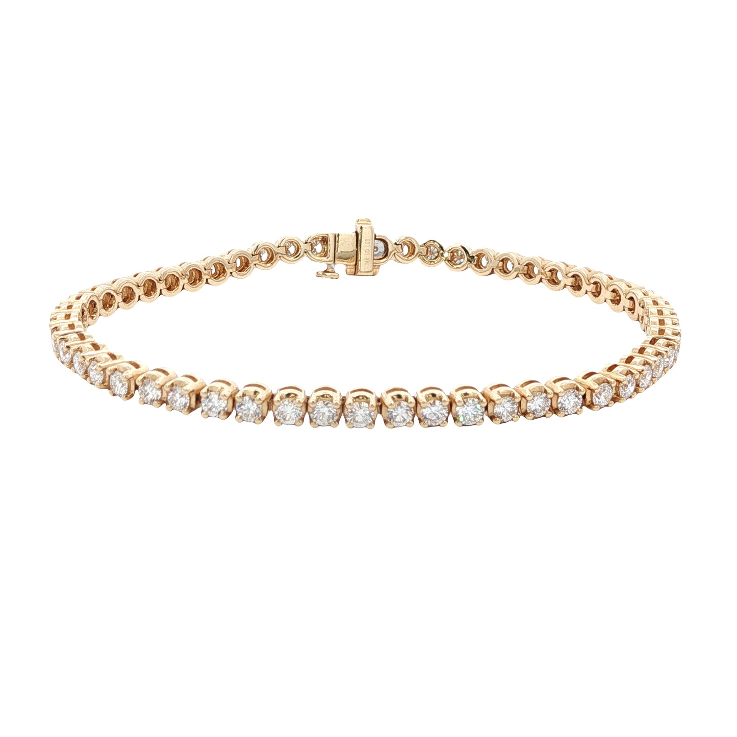 14K 4.0CT Lab-Created Diamond Tennis Bracelet