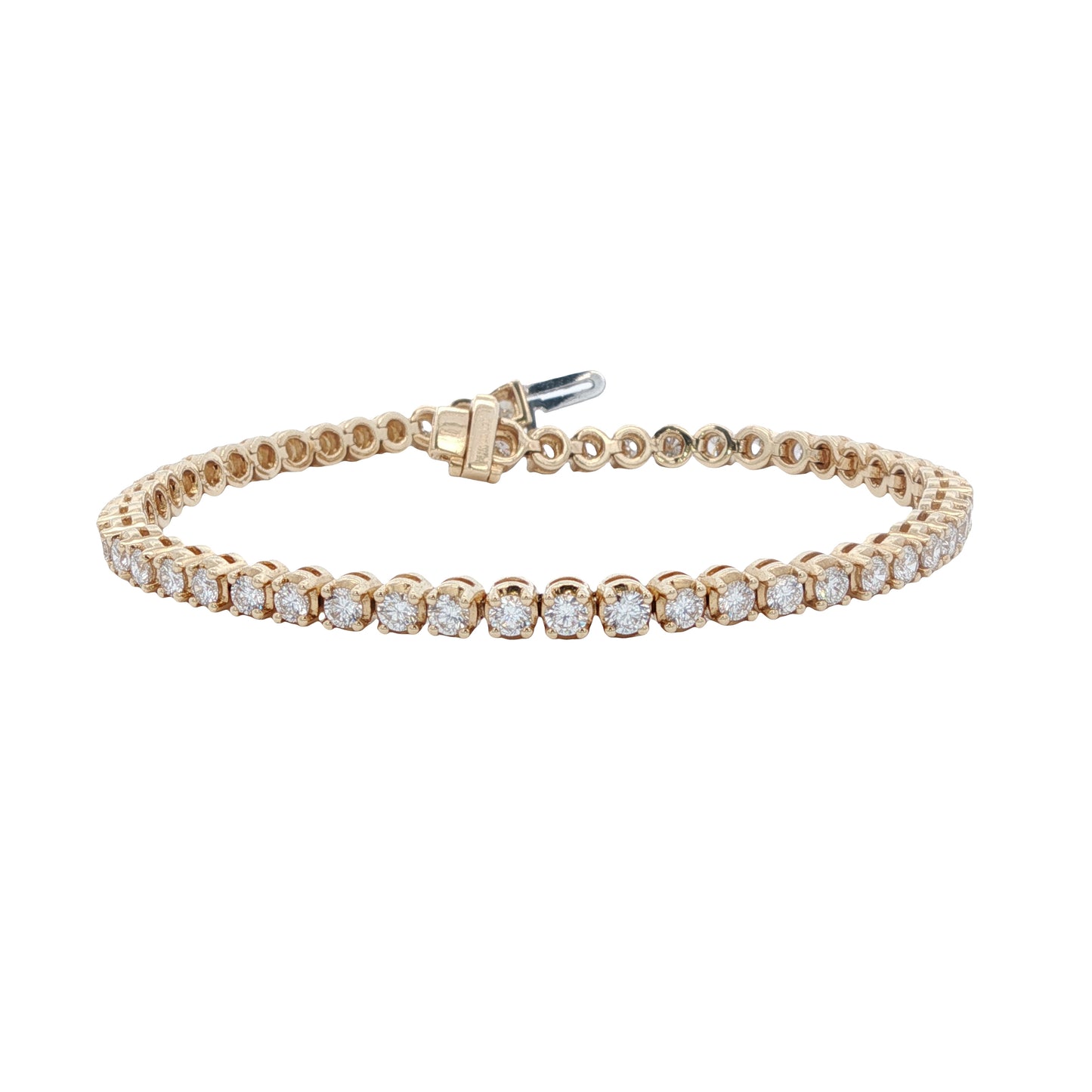14K 4.0CT Lab-Created Diamond Tennis Bracelet
