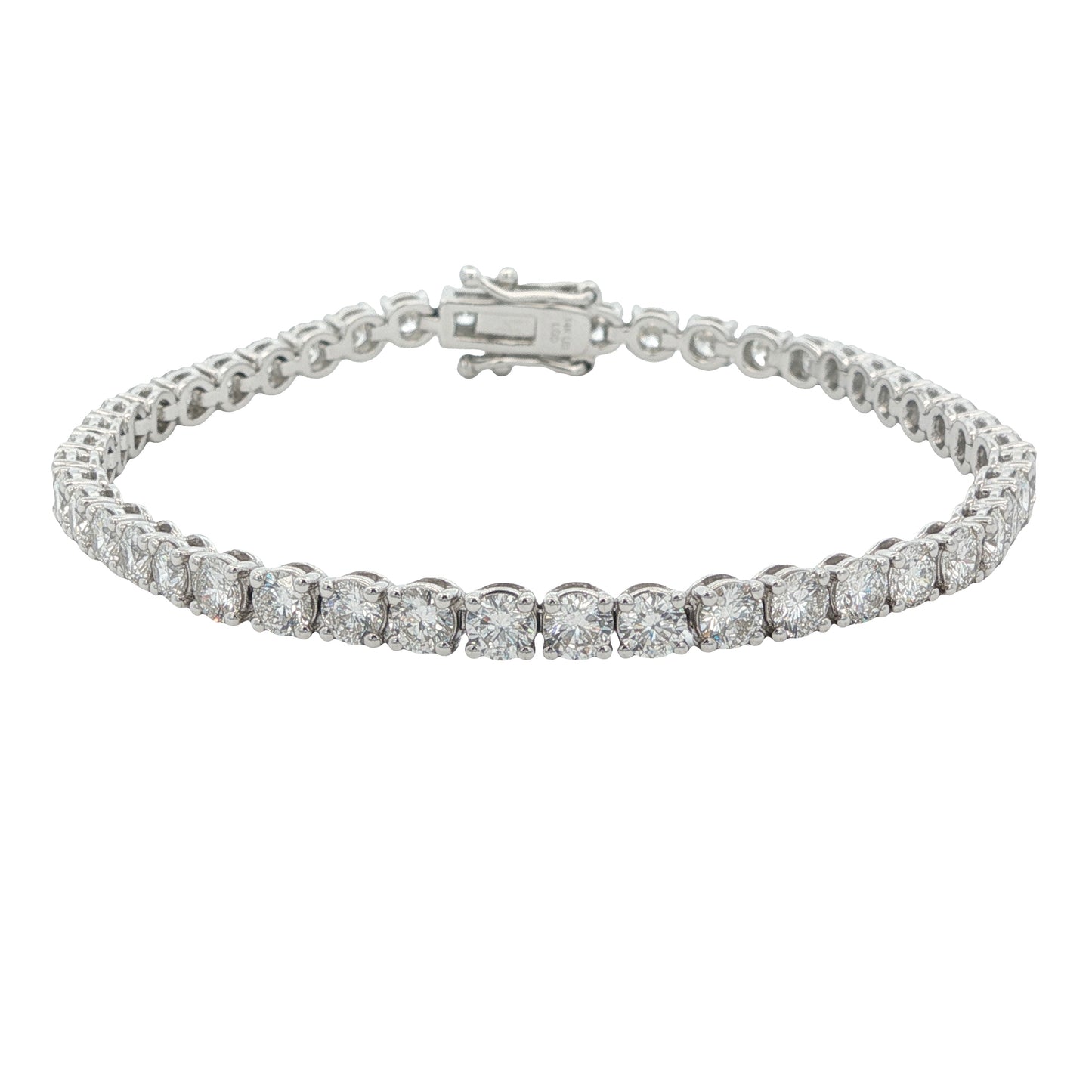 14K White Gold 8.25CT Lab-Created Diamond Tennis Bracelet