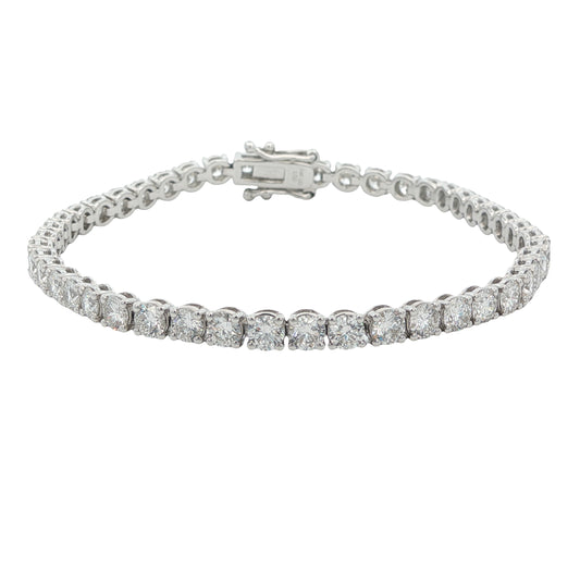 14K White Gold 8.25CT Lab-Created Diamond Tennis Bracelet