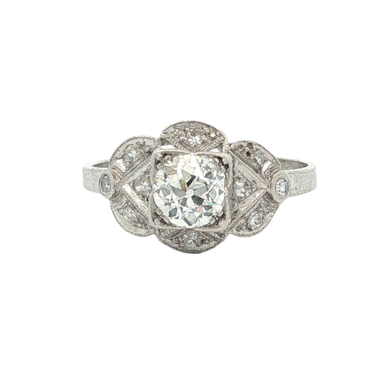 Estate Collection 1930's Art Deco Platinum Diamond Ring