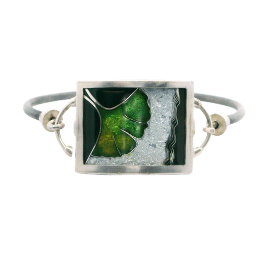 James Carter "Ginkgo Snow" Enamel Bracelet