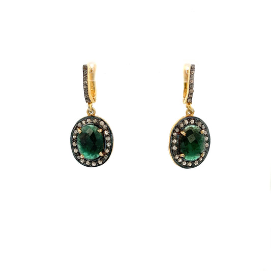 Emerald & Diamond Earrings