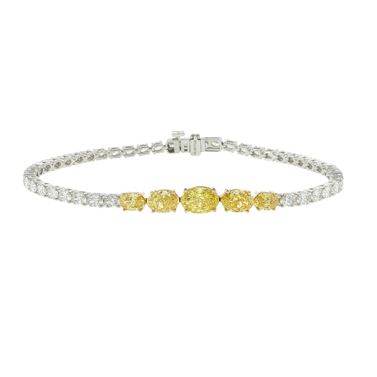 14K Gold 5.62ctw Lab-Created Diamond Tennis Bracelet