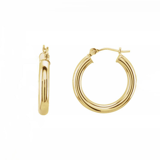 14k Yellow Gold Hoop Earrings