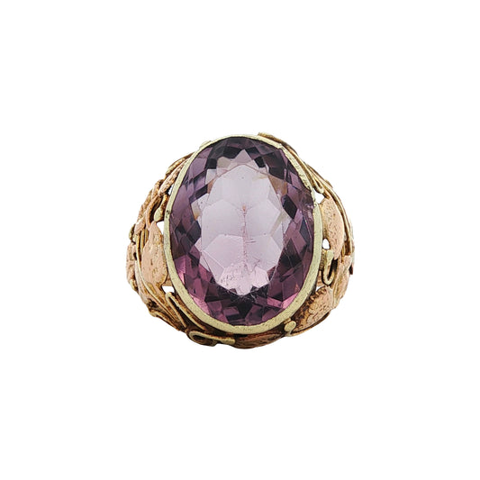 Estate Collection Antique 1910's Arts & Crafts 10ct Amethyst Ring