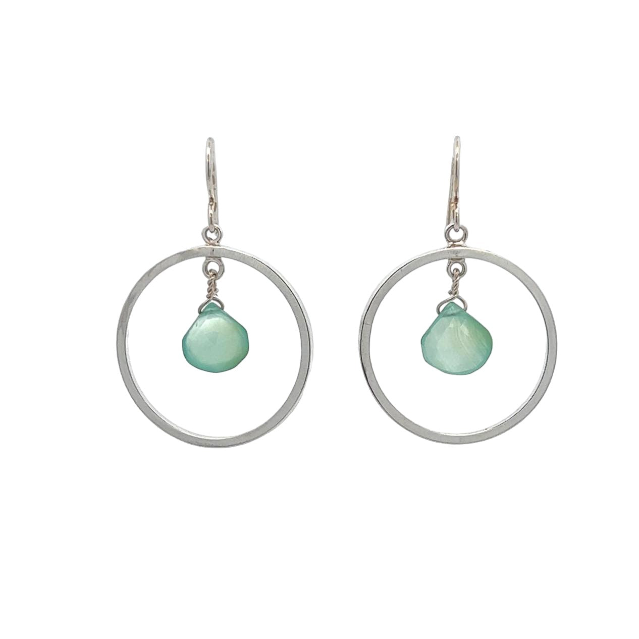 Vitrice McMurry Sterling Chalcedony Dangle Earrings