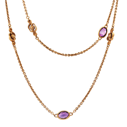 Estate Collection Victorian 31.5" Amethyst Necklace