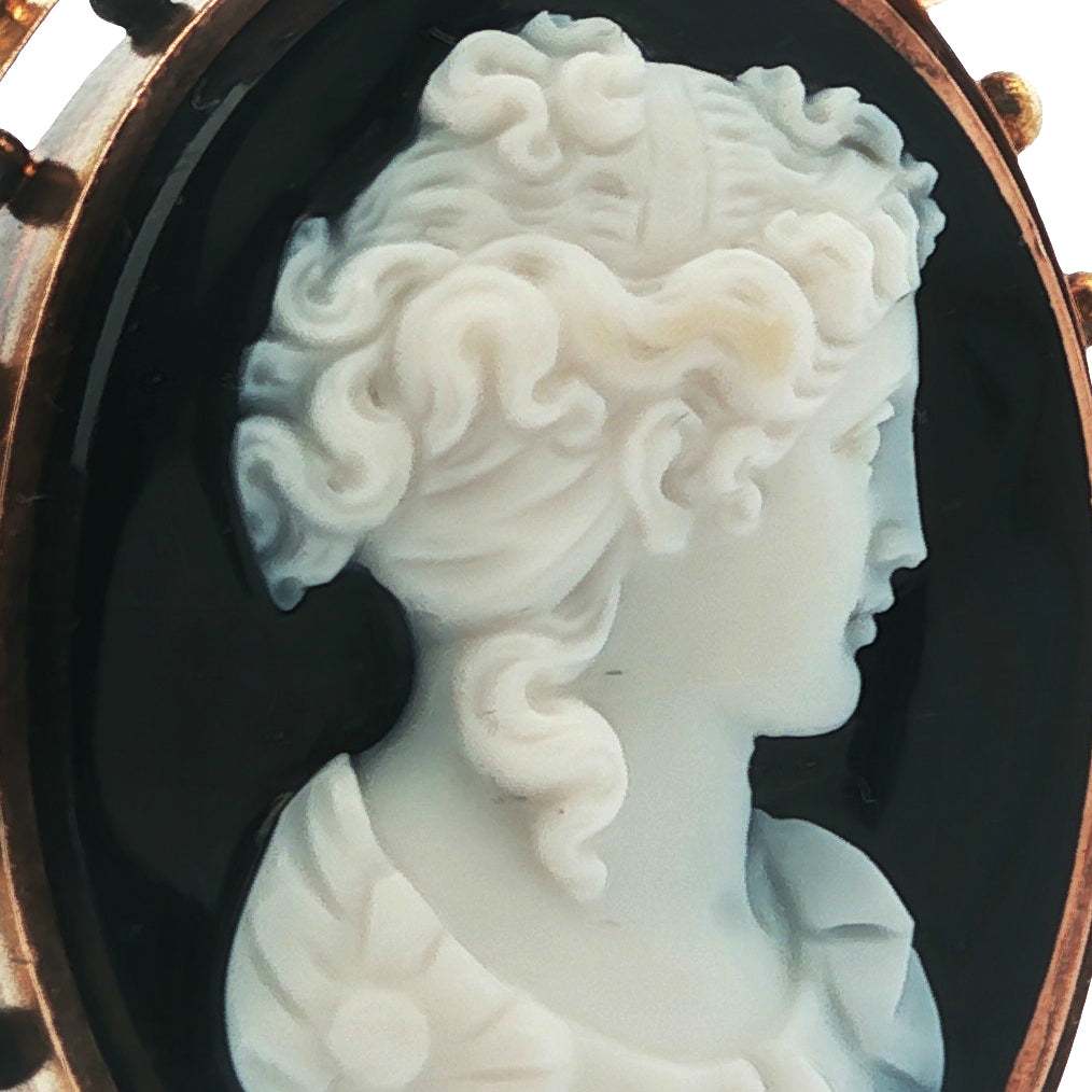 Estate Collection Victorian Carved Cameo Brooch