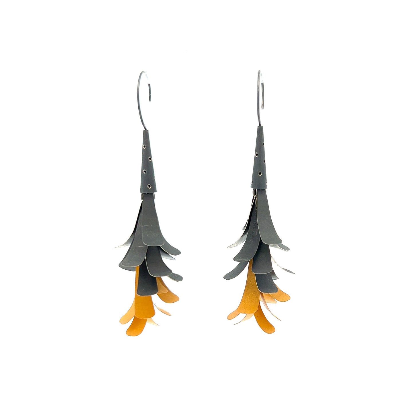 Mysterium Collection Black & Gold Feather Earrings