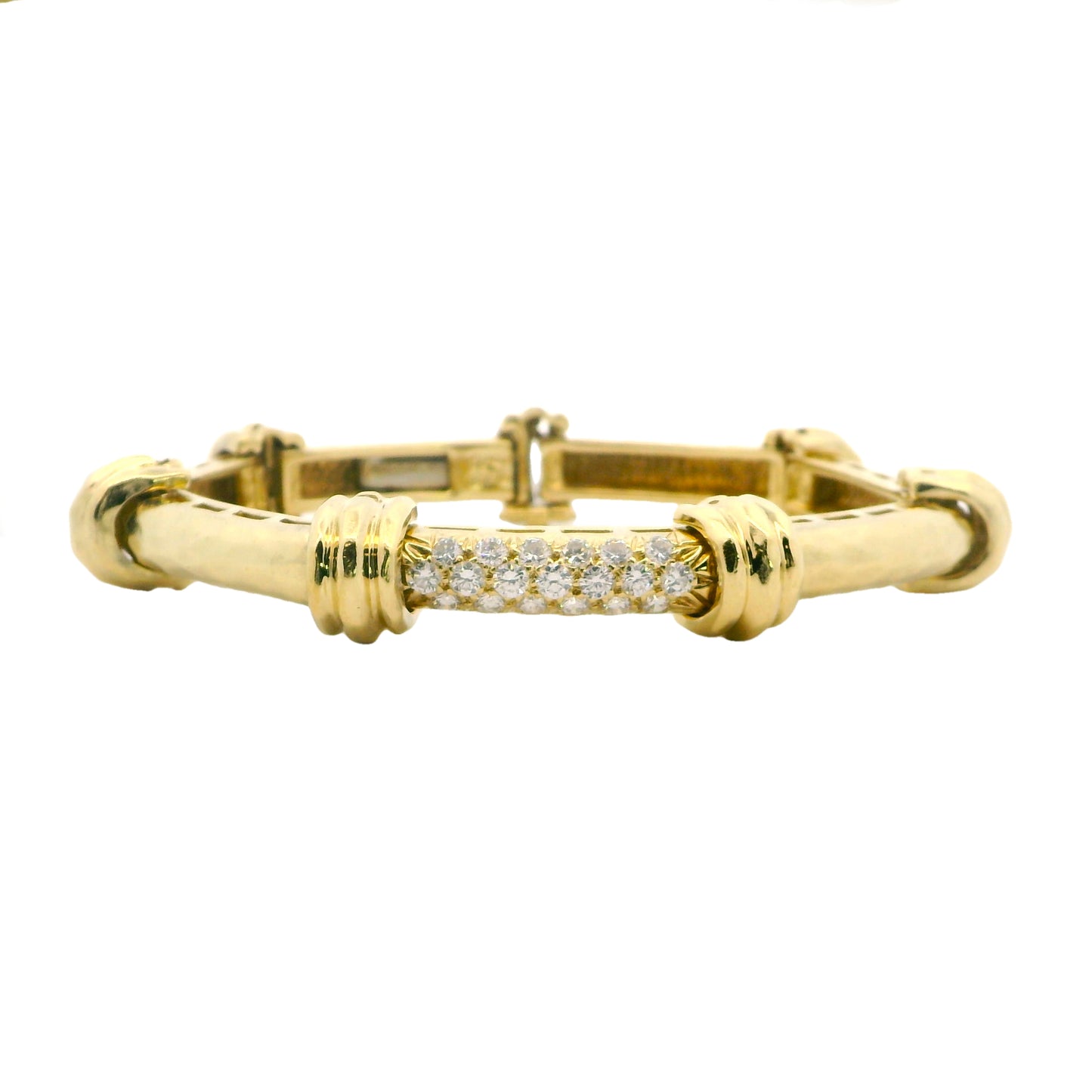 Estate Collection 18K Gold Henry Dunay Bamboo Bracelet