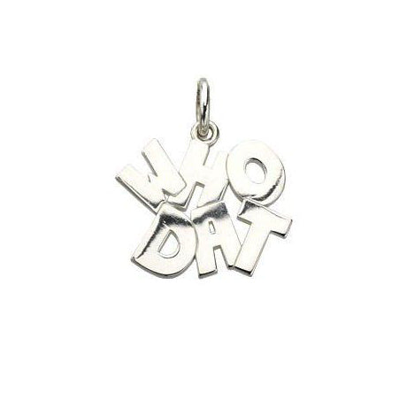 Sterling Silver Petite Who Dat Charm