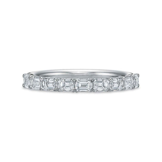 Platinum 0.45Ct Emerald Cut Diamond Band