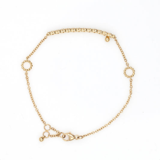 14K Yellow Gold Diamond Bracelet