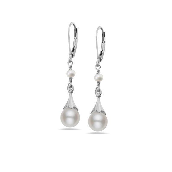 Anatoli Collection Sterling Silver Pearl Drop Earrings