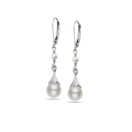 Anatoli Collection Sterling Silver Pearl Drop Earrings