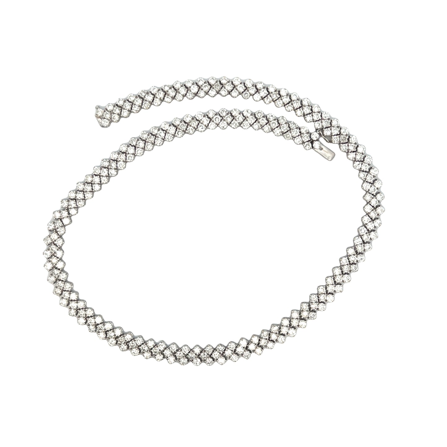 18K White Gold Diamond Necklace