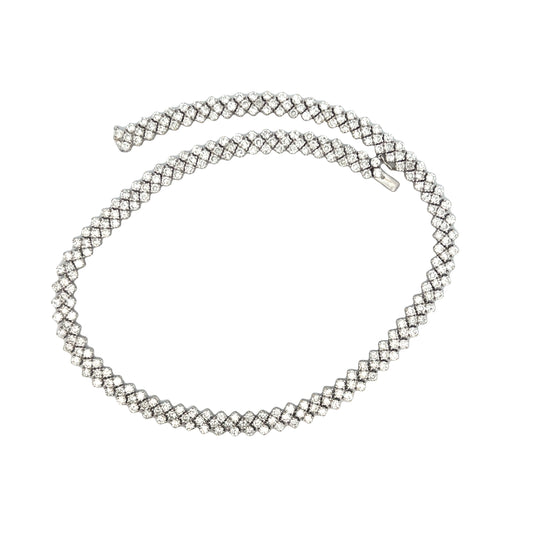 18K White Gold Diamond Necklace