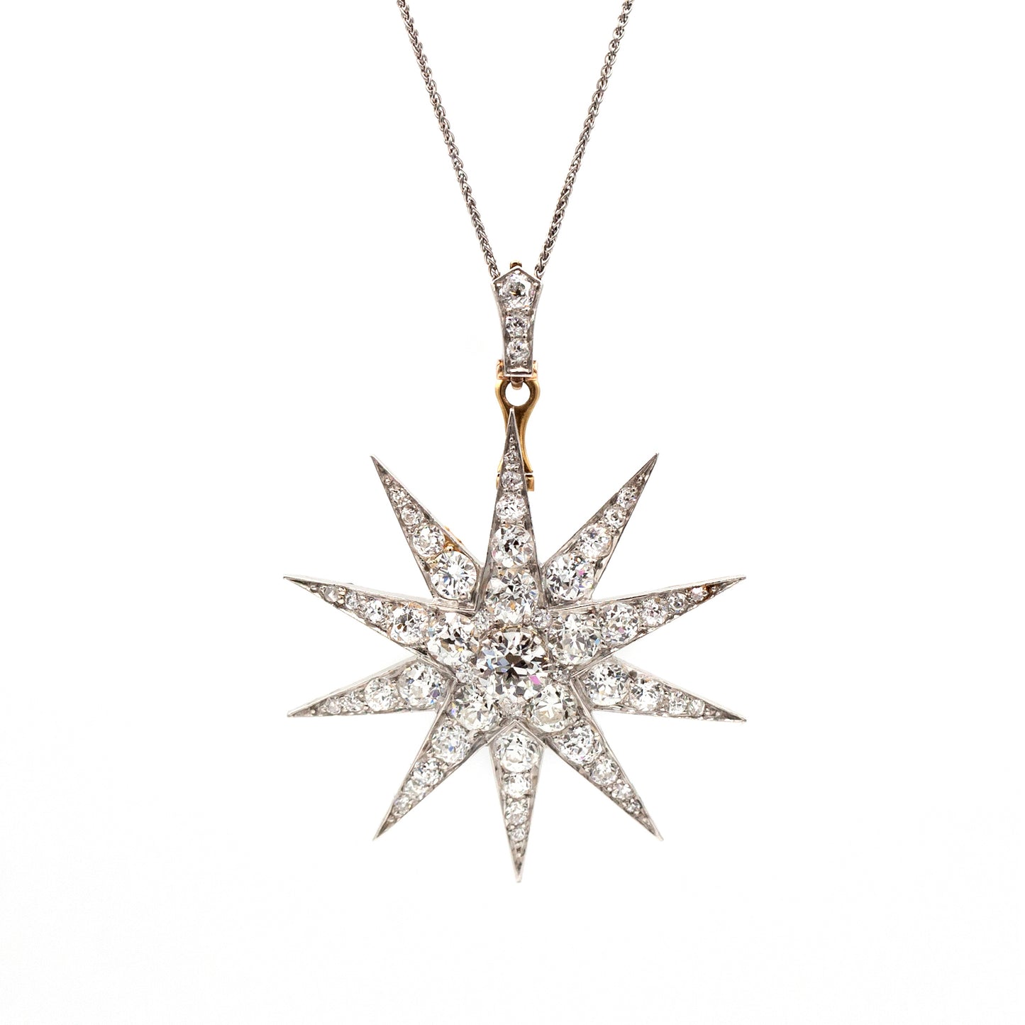 Estate Collection Victorian 5tw Diamond Star Pendant