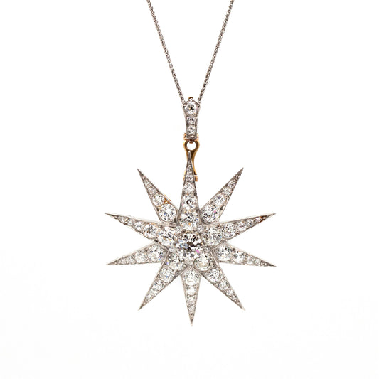 Estate Collection Victorian 5tw Diamond Star Pendant